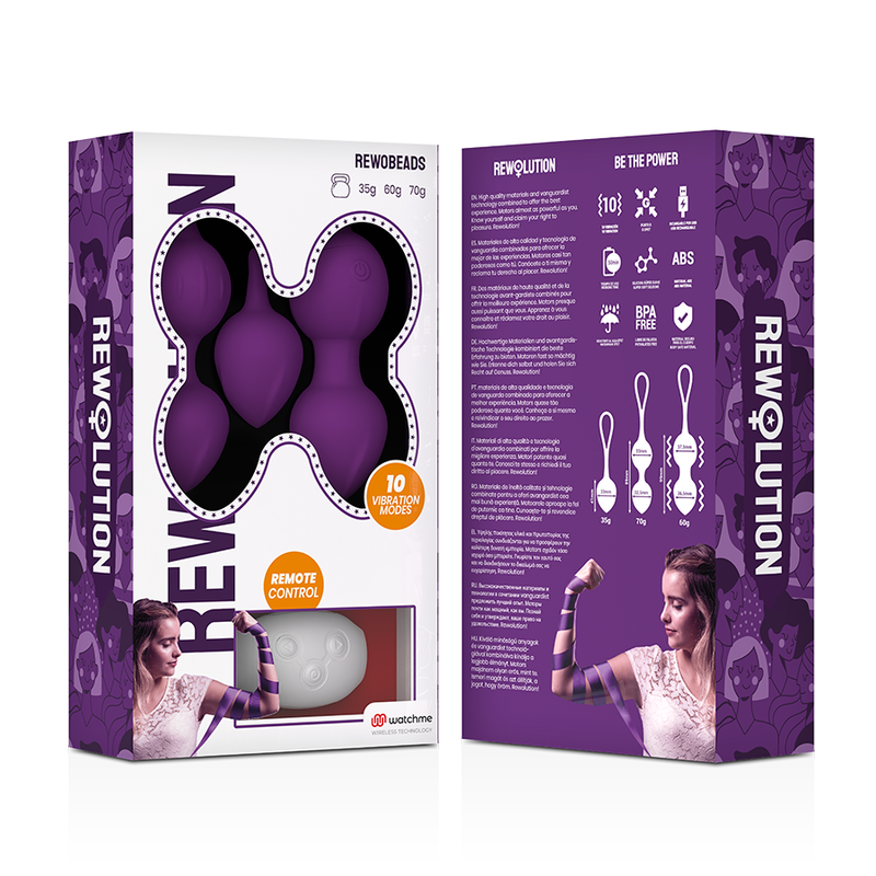 REWOLUTION - BOULES VIBRATRICES REWOBEADS TÉLÉCOMMANDÉES AVEC TECHNOLOGIE WATCHME