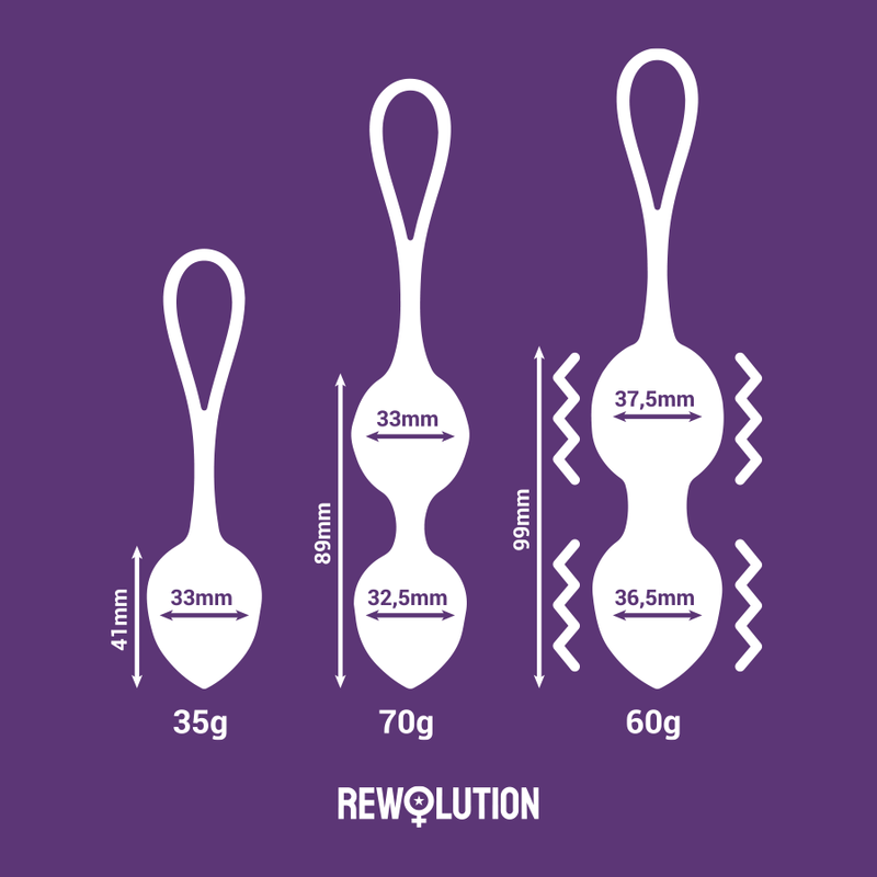 REWOLUTION - BOULES VIBRATRICES REWOBEADS TÉLÉCOMMANDÉES AVEC TECHNOLOGIE WATCHME