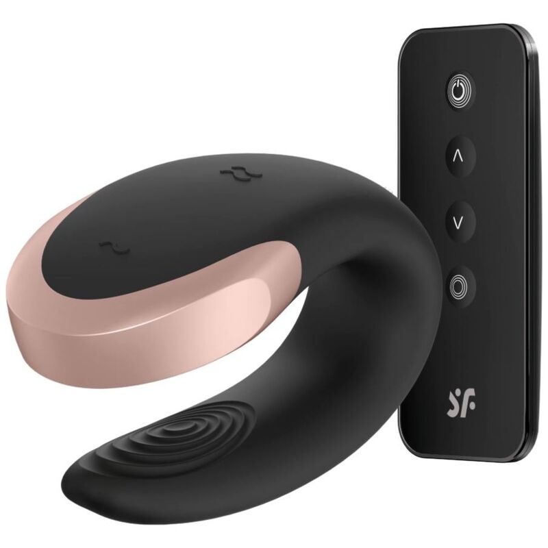SATISFYER - VIBRATEUR PARTENAIRE DE LUXE DOUBLE LOVE NOIR
