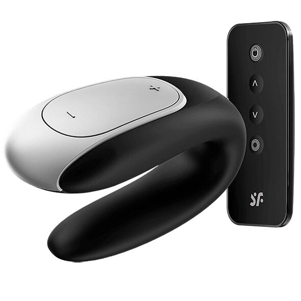 TILFREDSHEDENDE - DOBBELT SJOV PARTNER VIBRATOR SORT