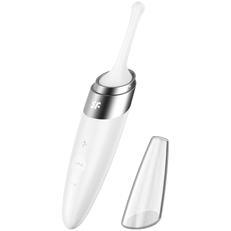 TILFREDSHEDENDE - TWIRLING DELIGHT CLIT TIP VIBRATOR HVID