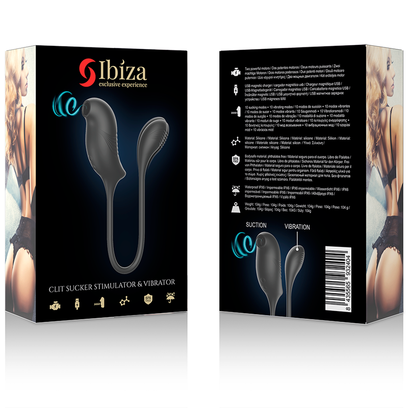 IBIZA - STIMULATOR MED MAGISK KLITORISSUGER OG VIBRATION