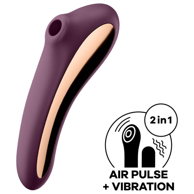 TILFREDSHEDENDE - DUAL KISS LUFTPULSVIBRATOR VINRØD