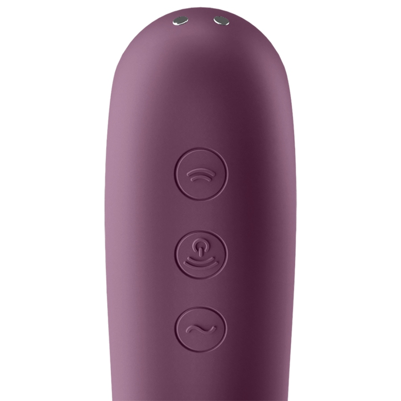 TILFREDSHEDENDE - DUAL KISS LUFTPULSVIBRATOR VINRØD