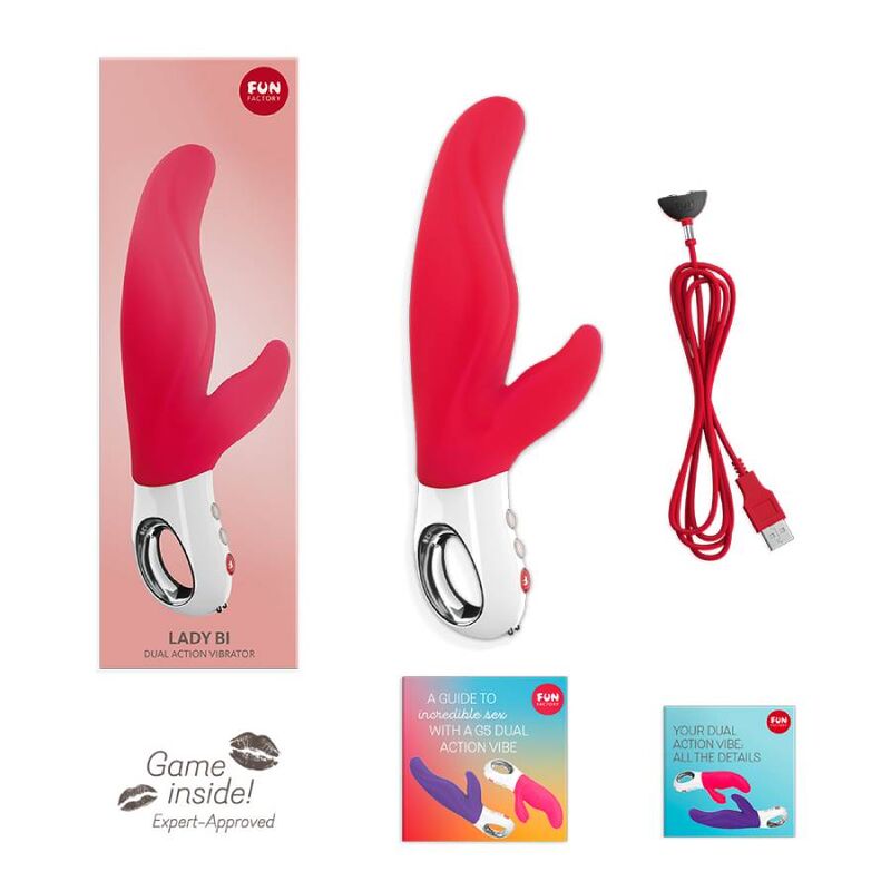FUN FACTORY - LADY BI DUAL VIBRATOR INDIA RØD