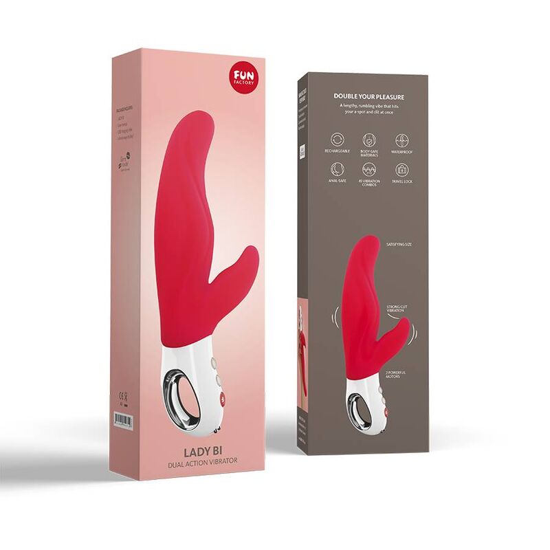 FUN FACTORY - LADY BI DUAL VIBRATOR INDIA RØD