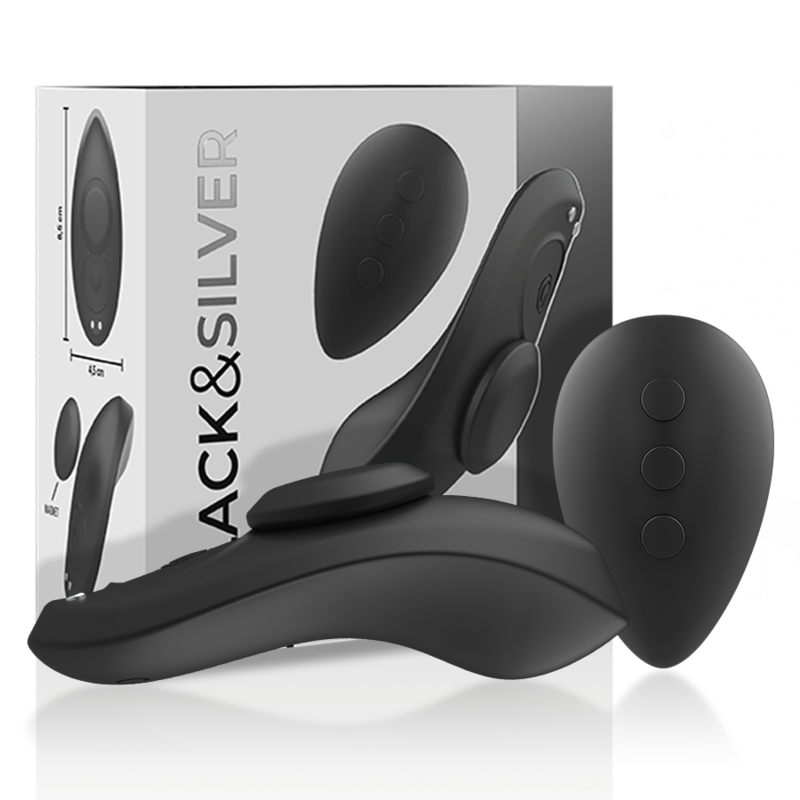SORT&SØLV - PRESTON GENOPLADELIG SILIKONE VIBRATOR TRUSSE SORT