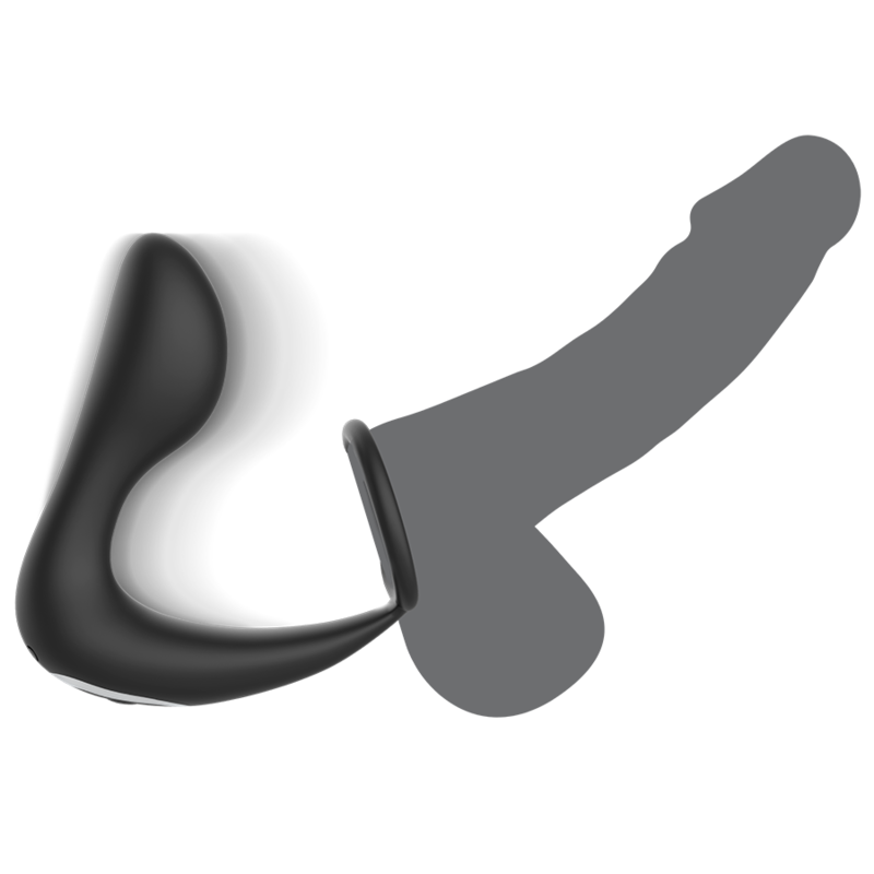 SORT&SØLV - FJERNBETJENING ANAL MASSAGER GENOPLADELIG SILIKONE SORT