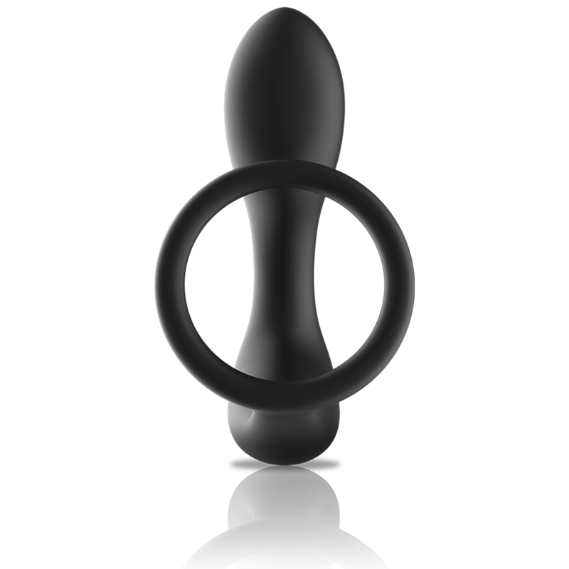 SORT&SØLV - FJERNBETJENING ANAL MASSAGER GENOPLADELIG SILIKONE SORT