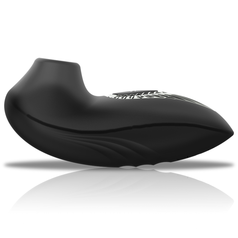 BLACK&SILVER - DRAKE DELUXE VIBRATEUR À SUCER RECHARGEABLE EN SILICONE NOIR