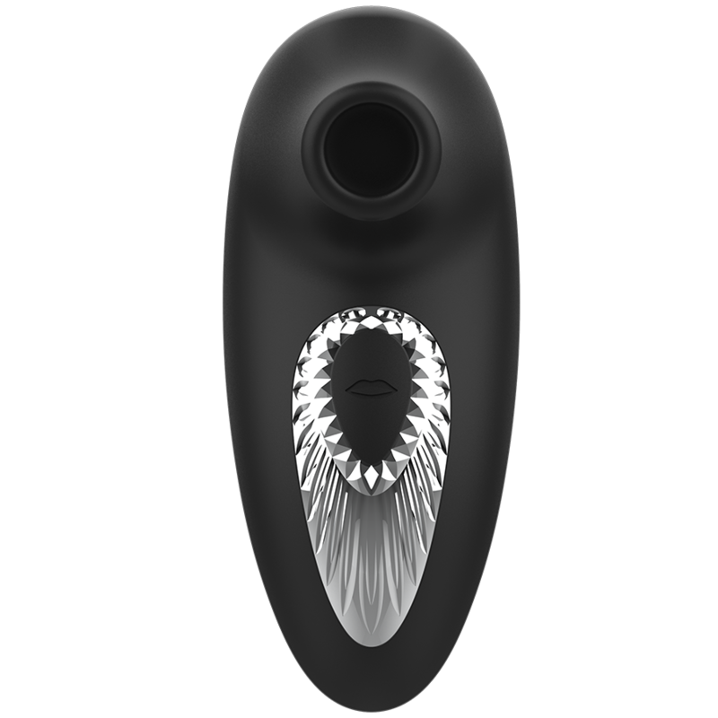 BLACK&SILVER - DRAKE DELUXE VIBRATEUR À SUCER RECHARGEABLE EN SILICONE NOIR