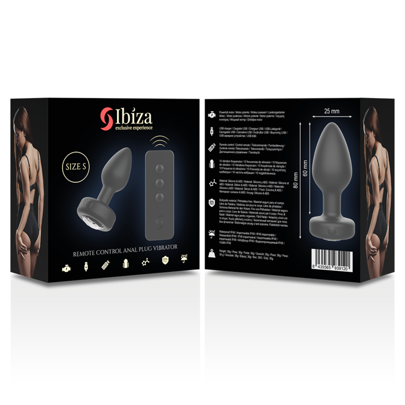 IBIZA - PLUG ANAL TÉLÉCOMMANDÉ TAILLE S