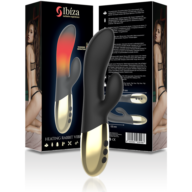 IBIZA - VIBRATEUR LAPIN CHAUFFANT
