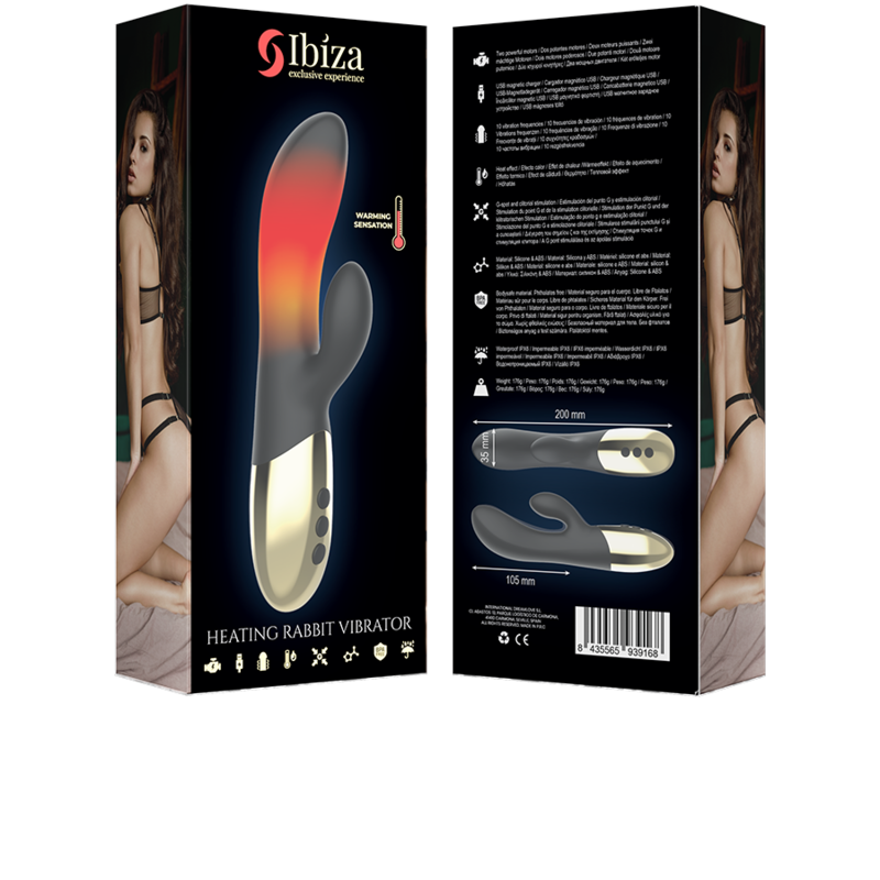 IBIZA - VIBRATEUR LAPIN CHAUFFANT