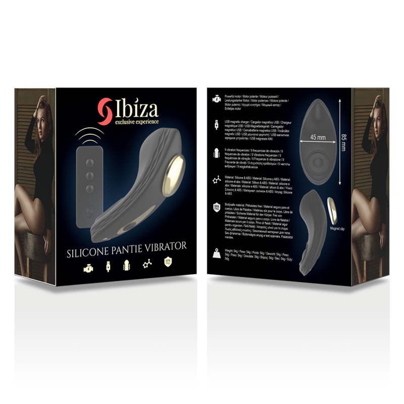 IBIZA - VIBRATEUR CULOTTE EN SILICONE AVEC TÉLÉCOMMANDE