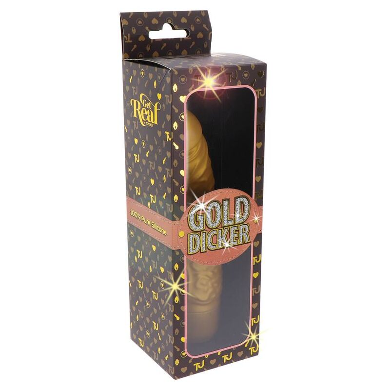 Bliv rigtig - GULD DICKER STIM VIBRATOR GULD