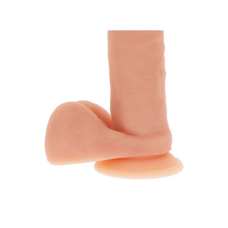 BLI RIGTIG - SILIKONE DILDO 20,5 CM W BALLS SKIN