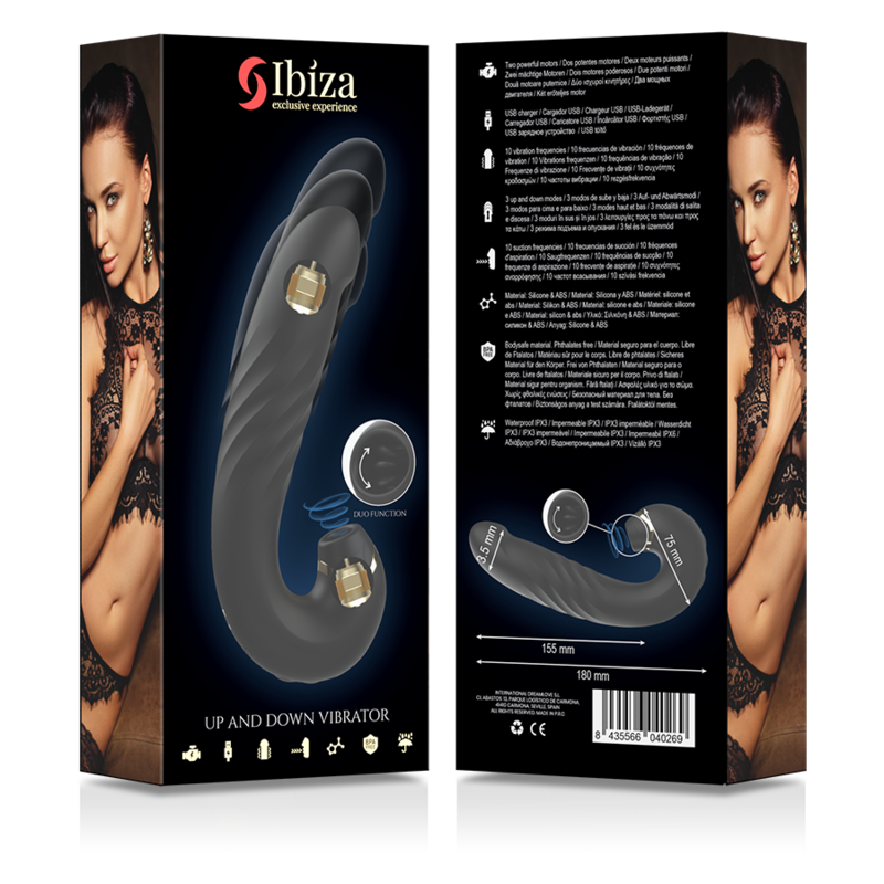IBIZA - CLIP UP & DOWN + VIBRATEUR + ASPIRATEUR DE CLITORIS