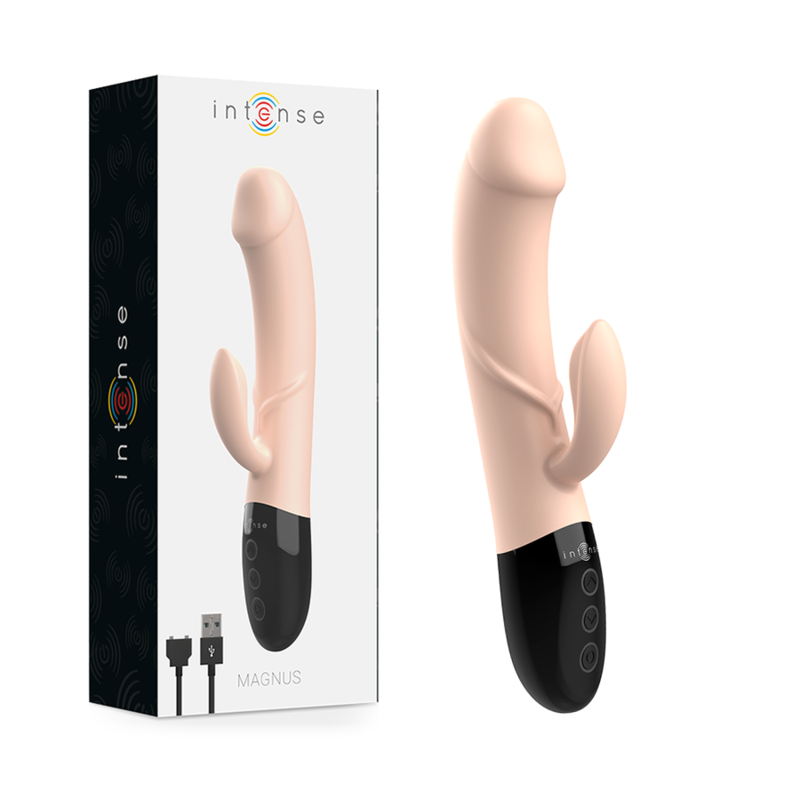 INTENSE - MAGNUS DUAL NATURAL GENOPLADELIG VIBRATOR