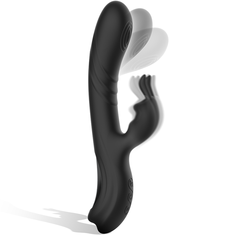SORT&SØLV - JAMIE GENOPLADELIG SILIKONE KANINSTIMULATOR SORT