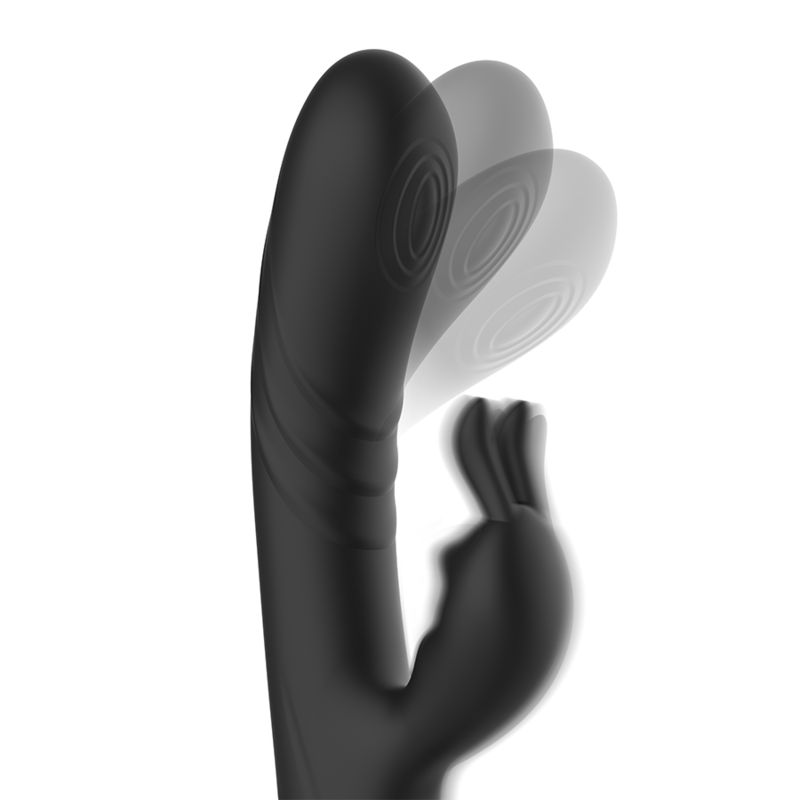 SORT&SØLV - JAMIE GENOPLADELIG SILIKONE KANINSTIMULATOR SORT