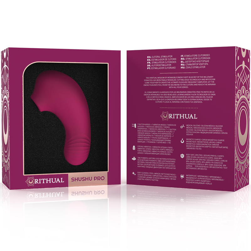 RITHUAL - SHUSHU PRO POCKET CLITORIS STIMULATOR 2 KRAFTIGE ORKIDEMOTORER