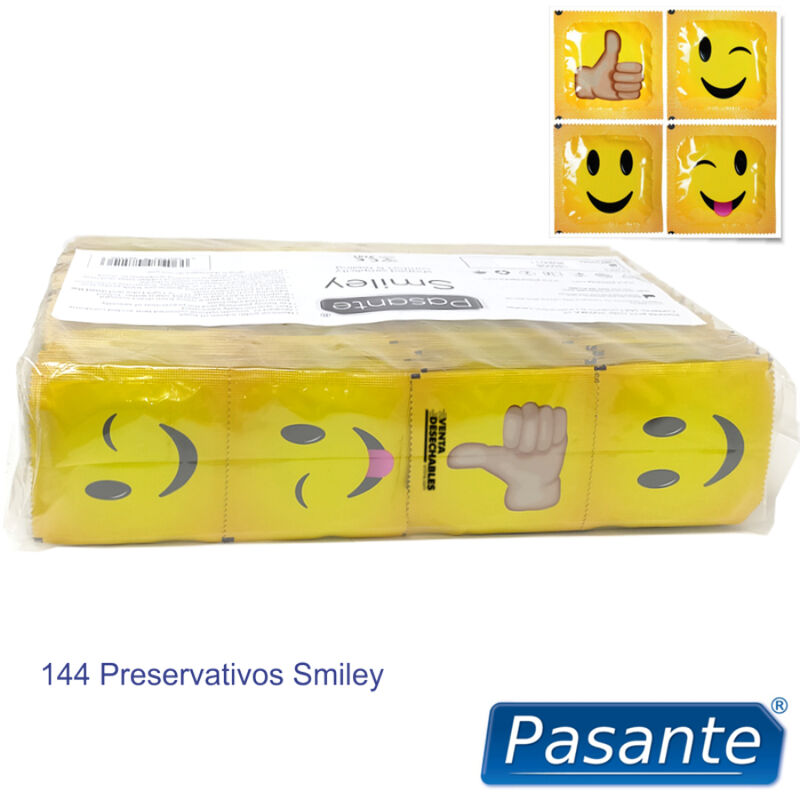 PASANTE - KONDOMER SMILEY BAG 144 ENHEDER