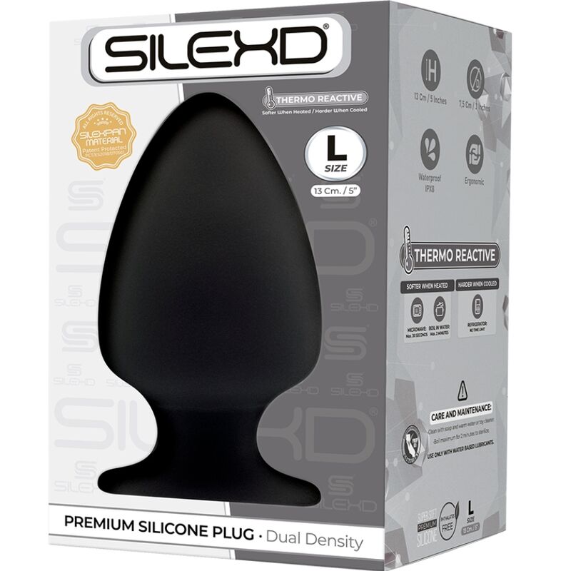 SILEXD - MODEL 1 ANALSTIK PREMIUM SILEXPAN SILIKONE PREMIUM TERMOREAKTIV STØRRELSE L