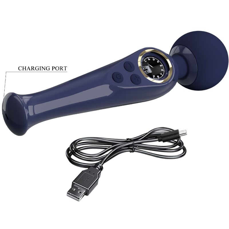 PRETTY LOVE - SKYLER VIBRATEUR WAND BLEU
