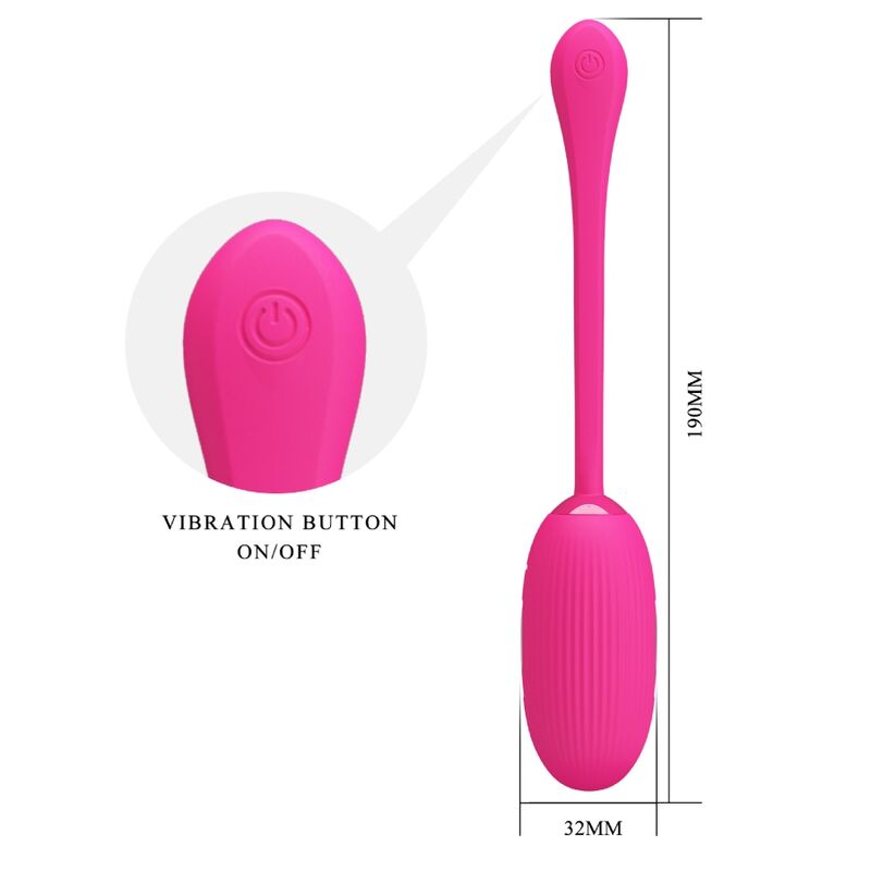 PRETTY LOVE - ŒUF VIBRANT RECHARGEABLE DOREEN MAGENTA TÉLÉCOMMANDE