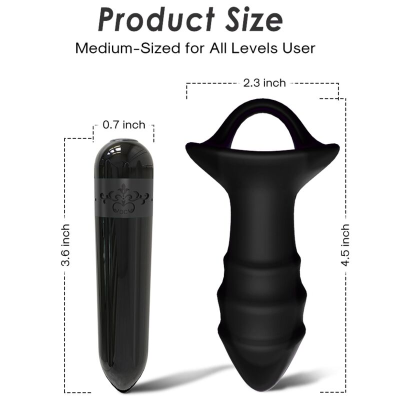 ARMONY - KYLIN DOIGT VIBRATEUR & PLUG ANAL TÉLÉCOMMANDE NOIR