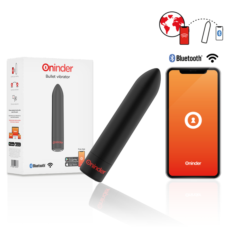 ONINDER - VIBRATEUR BERLIN BULLET NOIR 9 MODES 8,5 X 2 CM - APPLICATION GRATUITE