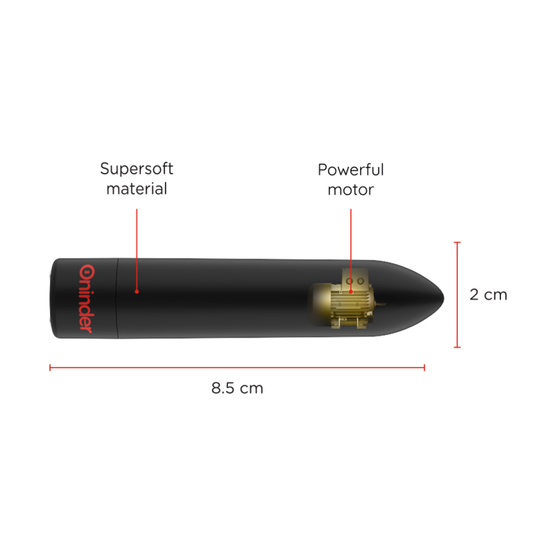 ONINDER - VIBRATEUR BERLIN BULLET NOIR 9 MODES 8,5 X 2 CM - APPLICATION GRATUITE