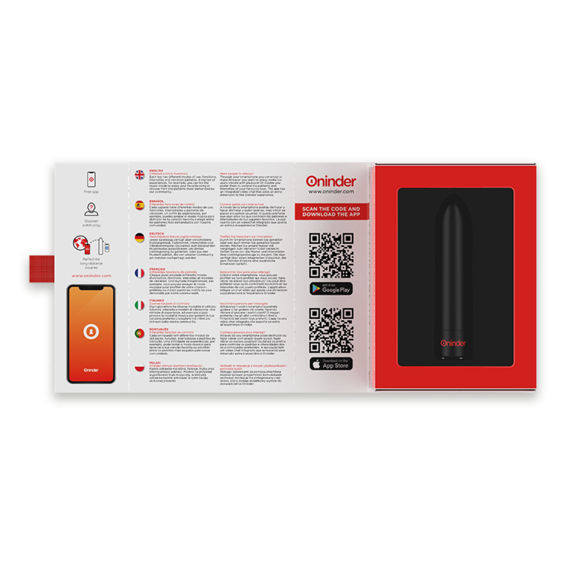 ONINDER - VIBRATEUR BERLIN BULLET NOIR 9 MODES 8,5 X 2 CM - APPLICATION GRATUITE