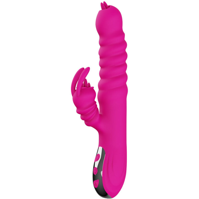 ARMONY - VIBRATEUR MULTIFONCTION DOUBLE LANGUE RABBIT FUCHSIA EFFET CHALEUR