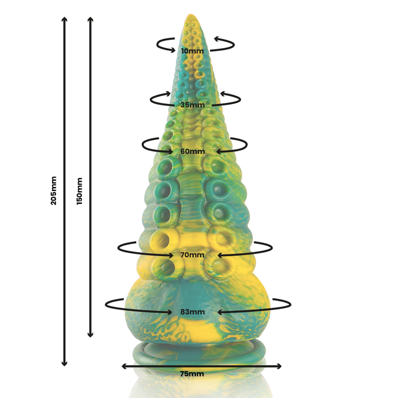 EPIC - CETUS GREEN TENTACLE DILDO STOR STØRRELSE