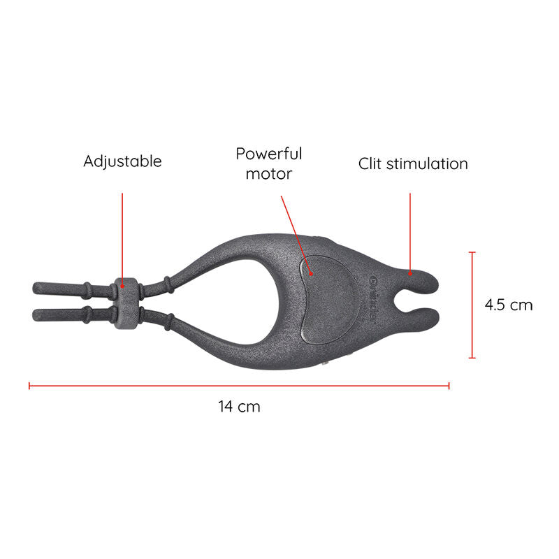 ONINDER - PAMPA GENOPLADELIG JUSTERBAR VIBRATORRING MED CLITORIS STIMULATOR 10 SPEED - GRATIS APP