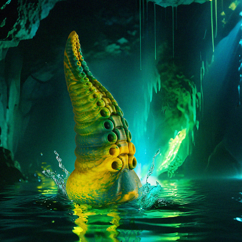 EPIC - CETUS GREEN TENTACLE DILDO STOR STØRRELSE