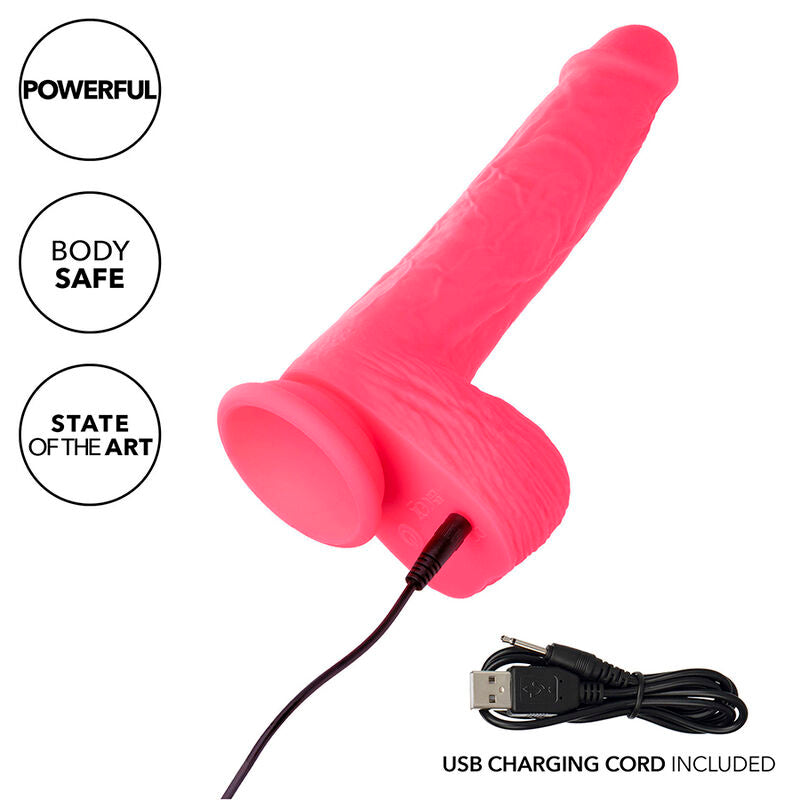 CALEXOTICS - VIBRATEUR RÉALISTE À CLOUS 10 VIBRATIONS ROSE