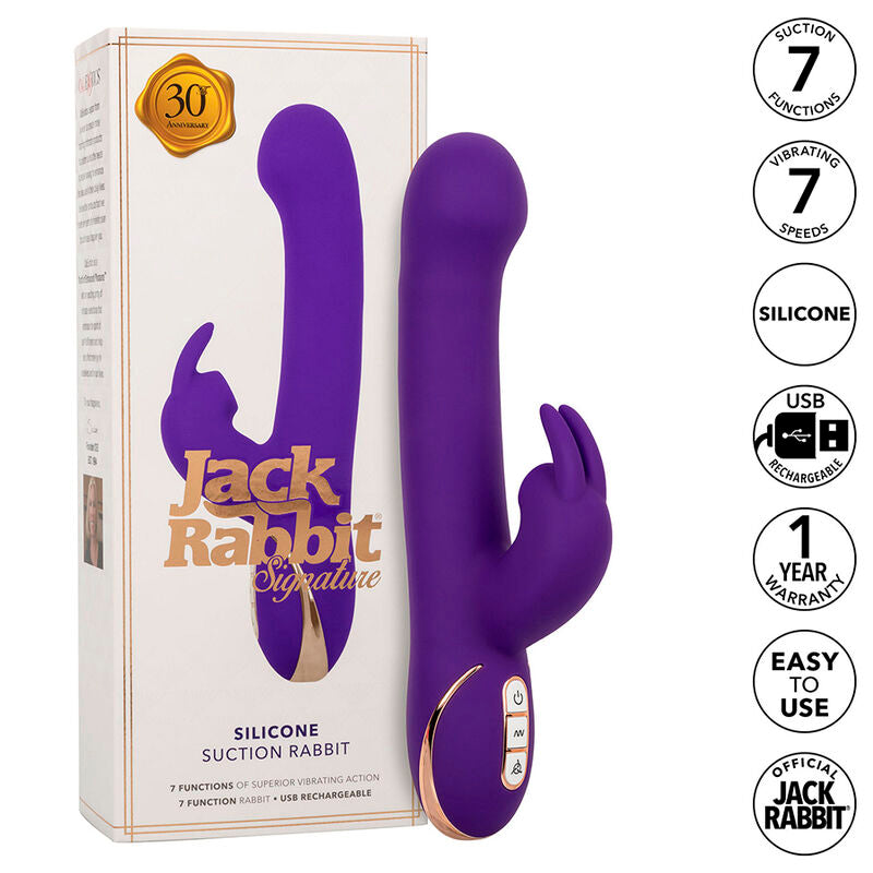 CALEXOTICS - JACK RABBIT VIBRATEUR & STIMULATEUR 7 MODES DE VIBRATIONS ET D'ASPIRATION BLEU