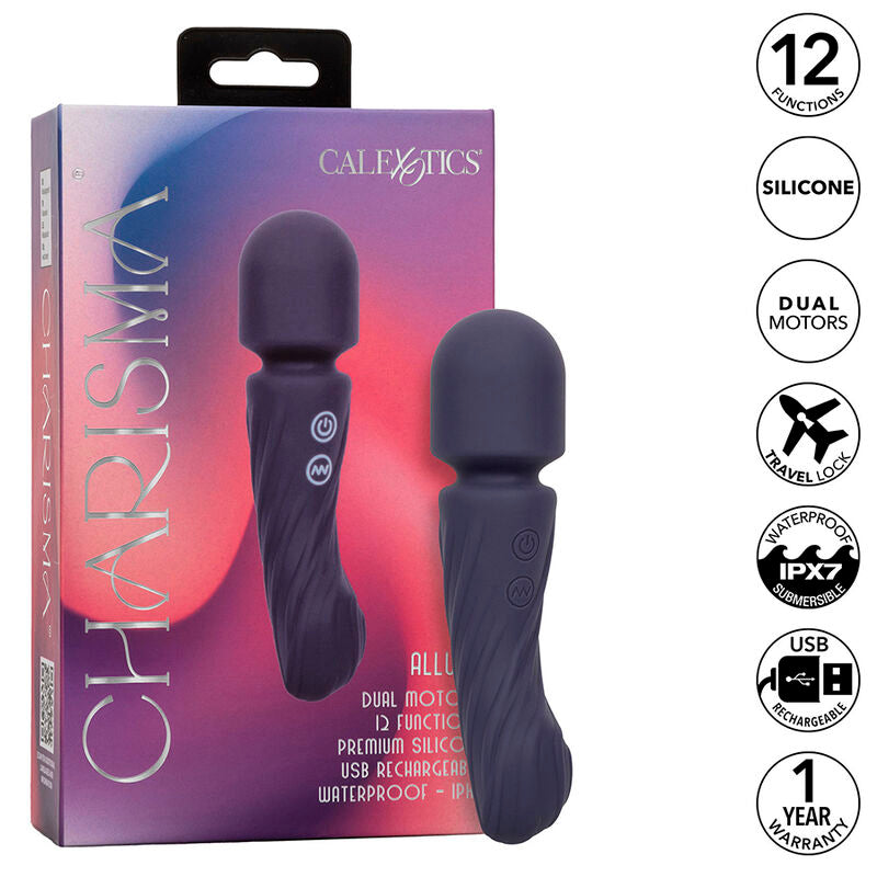 CALEXOTICS - CHARISMA ALLURE MASSAGER DOBBELT MOTORER 12 FUNKTIONER 17,25 CM X 4,5 CM LILLA