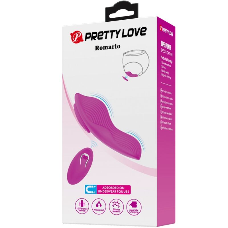 PRETTY LOVE - ROMARIO STIMULATEUR DE CLITORIS À PLACE AVEC TÉLÉCOMMANDE ROSE