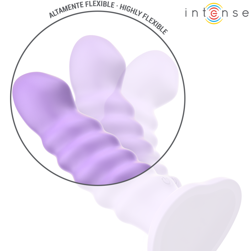 INTENSE - BRENDA VIBRATOR STØRRELSE M SPIRAL DESIGN 10 VIBRATIONER LILLA FJERNBETJENING