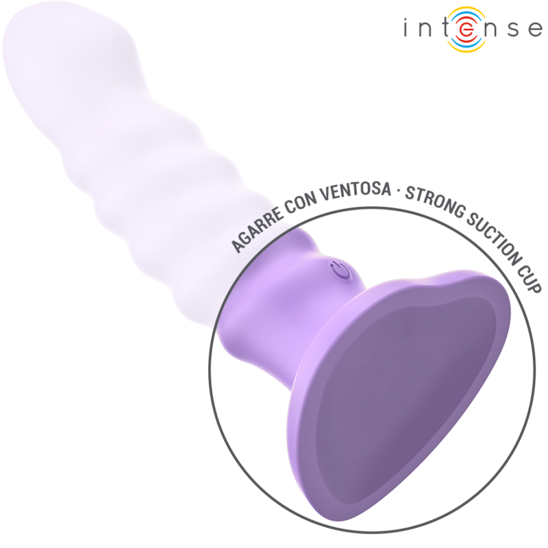 INTENSE - BRENDA VIBRATOR STØRRELSE M SPIRAL DESIGN 10 VIBRATIONER LILLA FJERNBETJENING