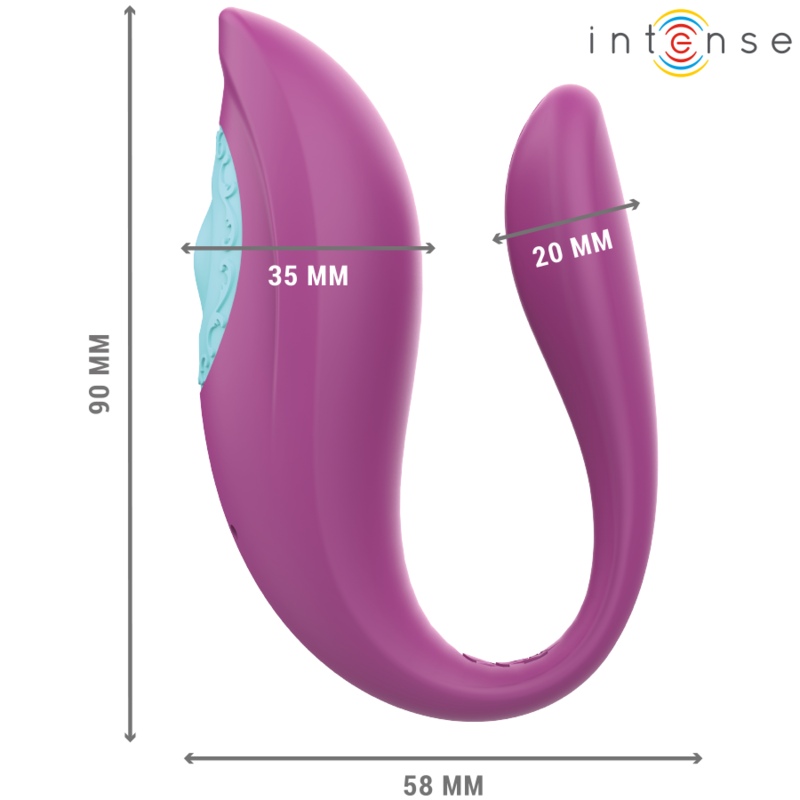 INTENSE - ANNIE U-FORMET VIBRATOR OG STIMULATOR LILLA FJERNBETJENING