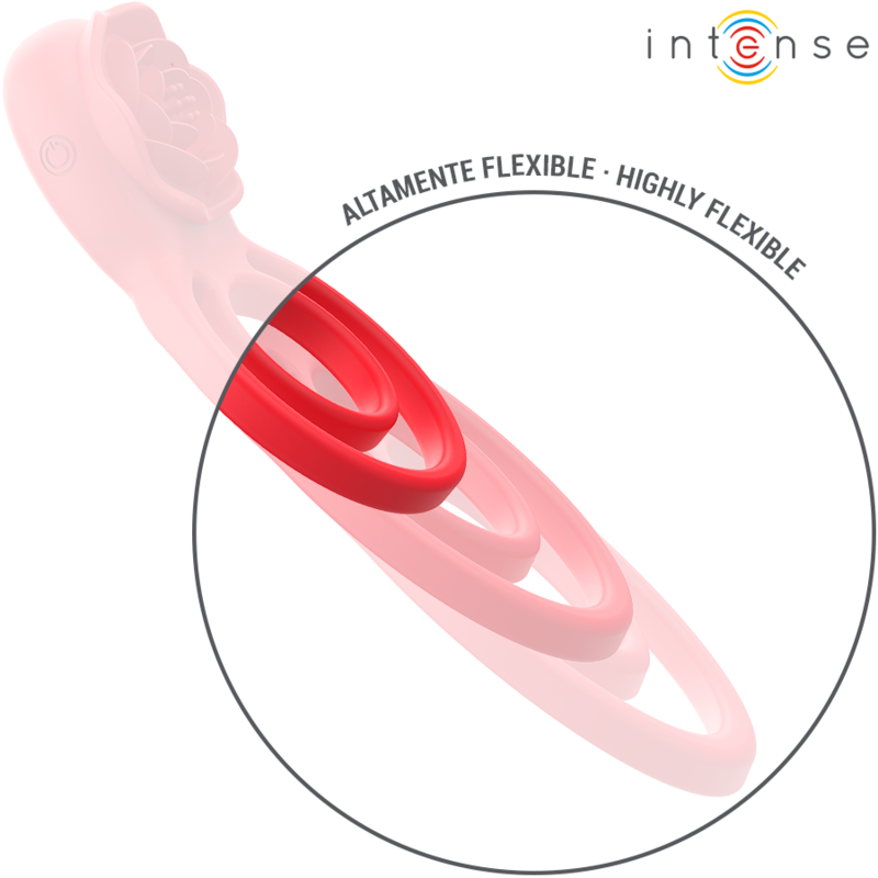 INTENSE - STIMULATEUR GAIL ROSE 10 VIBRATIONS TÉLÉCOMMANDE ROUGE