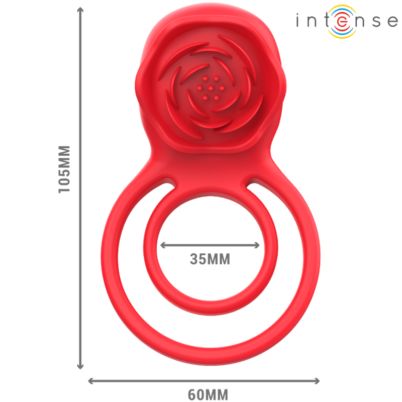 INTENSE - STIMULATEUR GAIL ROSE 10 VIBRATIONS TÉLÉCOMMANDE ROUGE