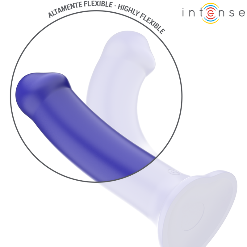 INTENSE - VIBRATEUR VICTORIA À VENTOUSE 10 VIBRATIONS BLEU FONCÉ TÉLÉCOMMANDE