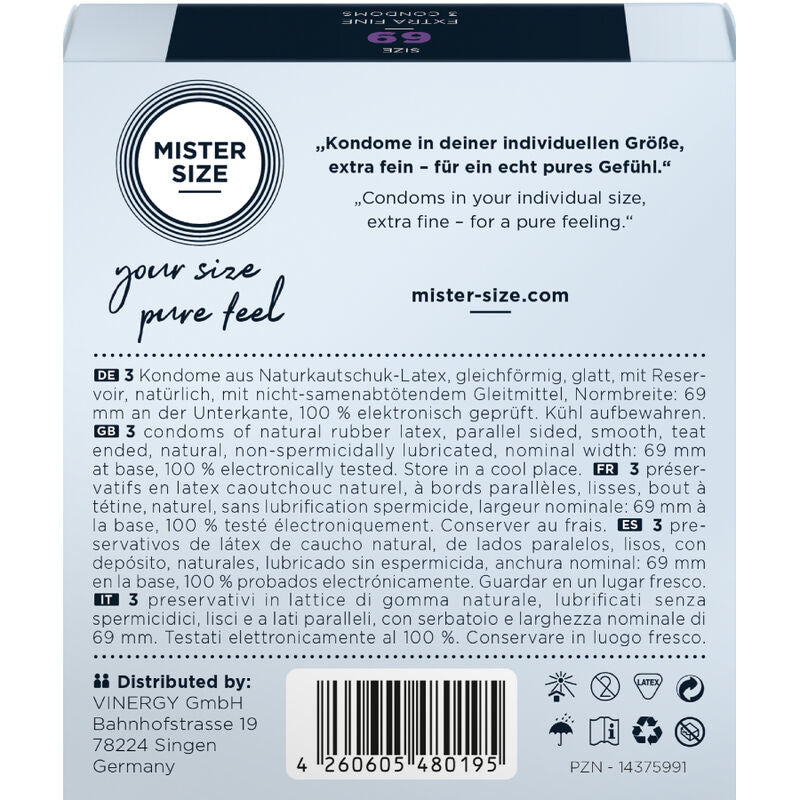 MISTER SIZE - KONDOMER STØRRELSE XXXL 69 MM (3 STK)