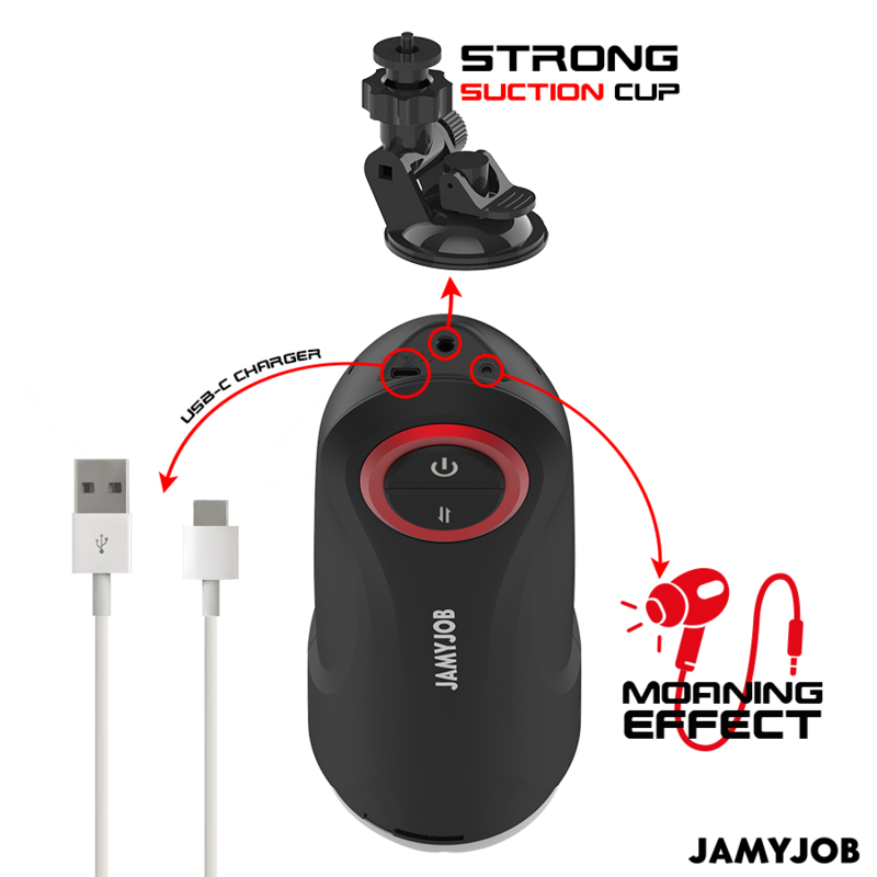 JAMYJOB - GRAVITY AUTOMATIC VAGINA MASTURBATOR 5 THRUSTING MODES OG LYDEFFEKT